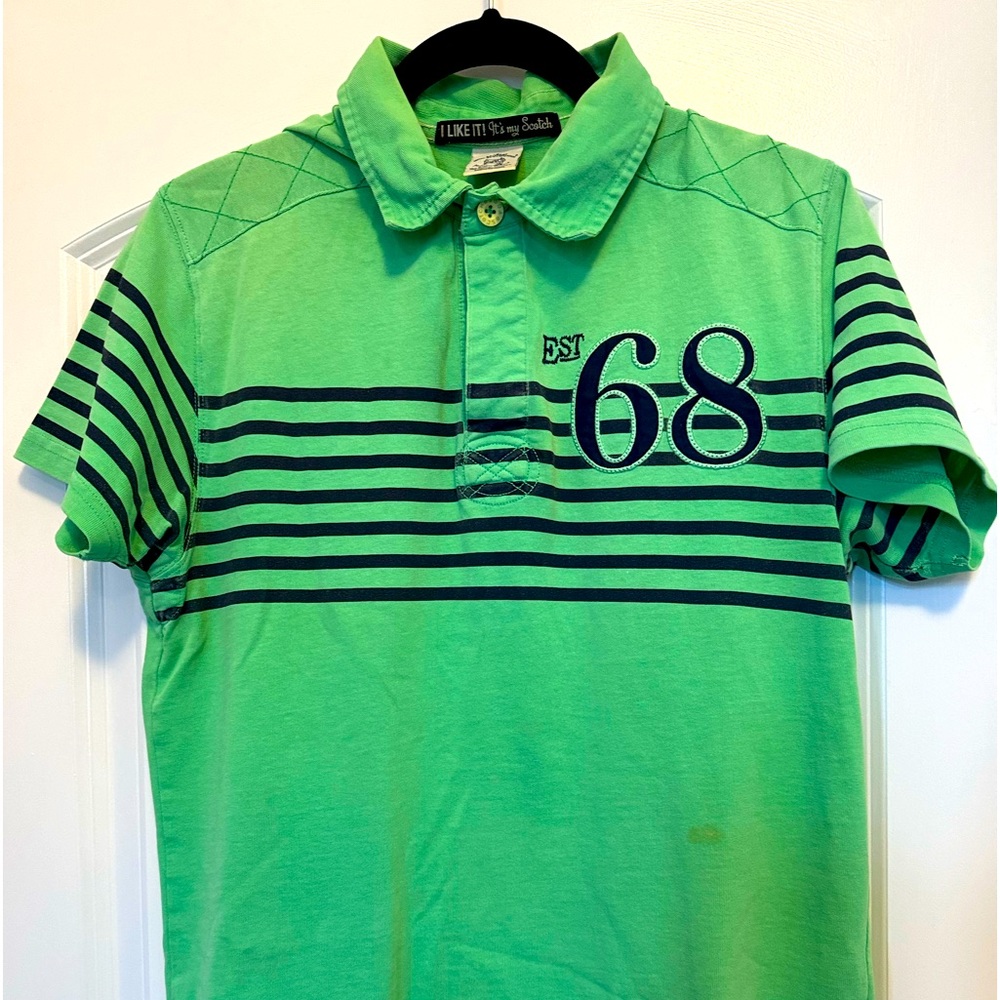 Vintage Scotch & Soda Men’s Green Polo Small